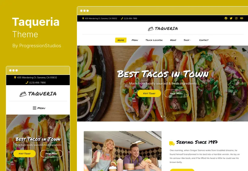 Taqueria Theme - Food Truck Restaurant  WordPress Theme