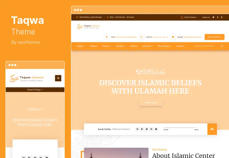 Taqwa Theme - Islamic Center WordPress Theme