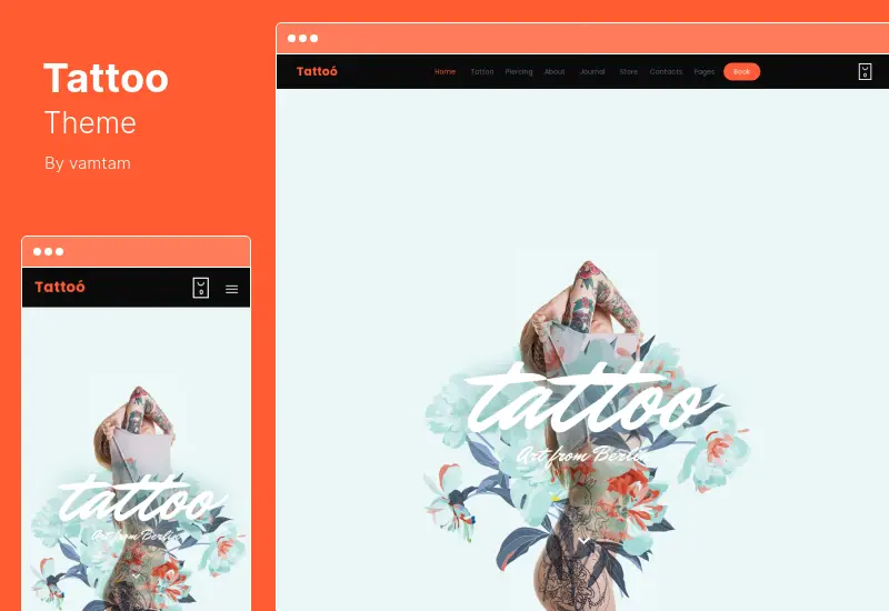 Tattoo Theme - Tattoo and Piercing Artists WordPress Theme