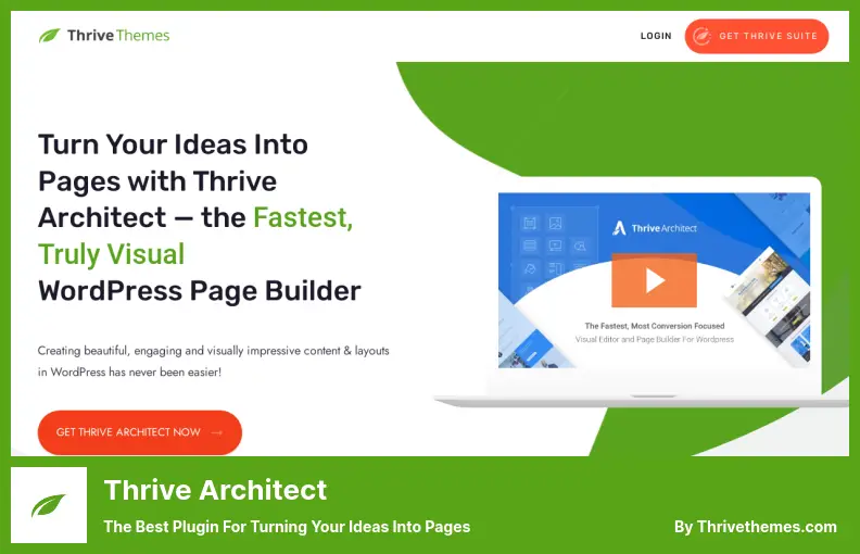 Thrive Architect Plugin - The Best Plugin for Turning Your Ideas Into Pages