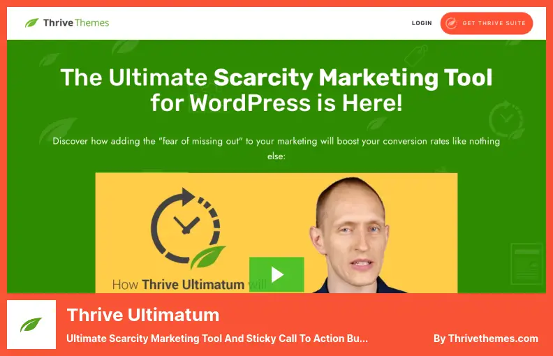 Thrive Ultimatum Plugin - Ultimate Scarcity Marketing Tool And Sticky Call to Action Button for WordPress
