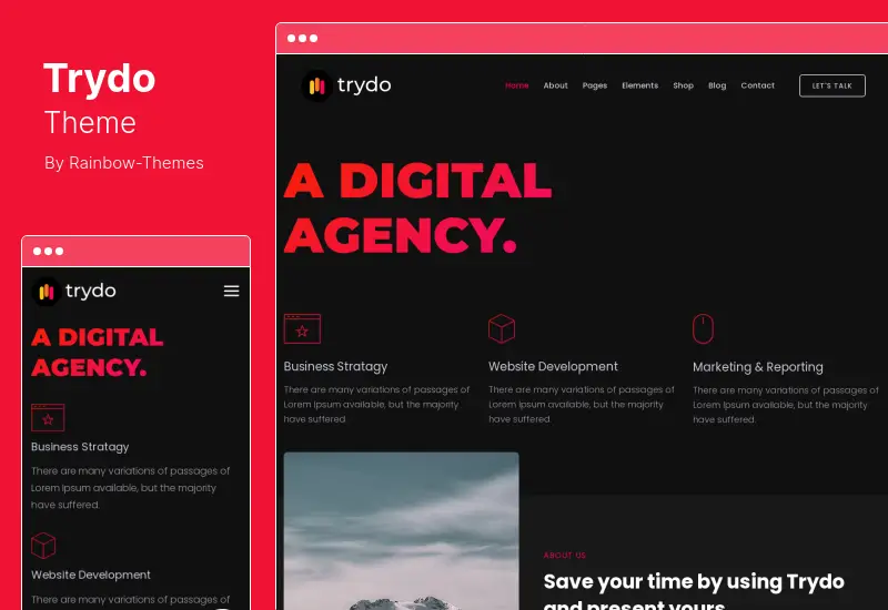 Trydo Theme - Agency  Portfolio WordPress Theme