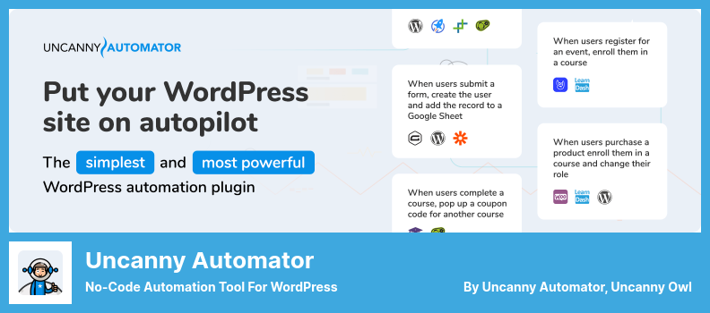 Uncanny Automator Plugin - No-Code Automation Tool For WordPress