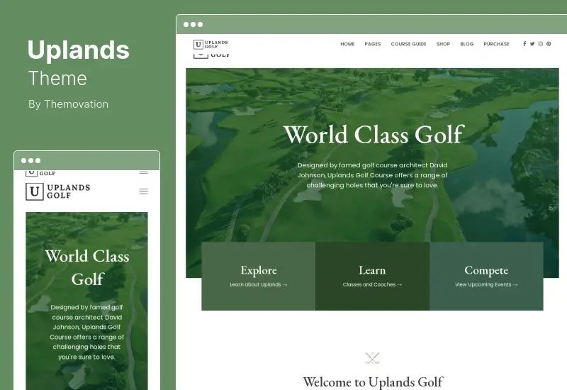 Uplands Theme - Golf Course WordPress Theme
