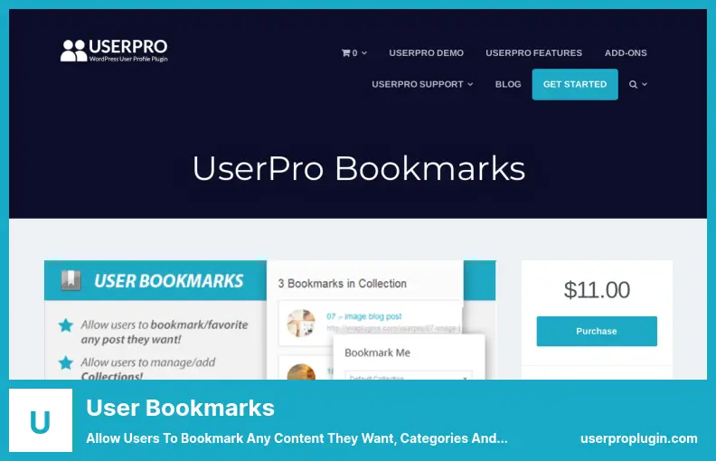 User Bookmarks Plugin - Allow Users to Bookmark Any Content They Want, Categories and Posts