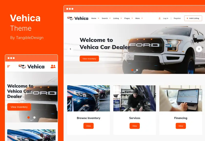 Vehica Theme - Car Dealer Automotive Listing WordPress Theme