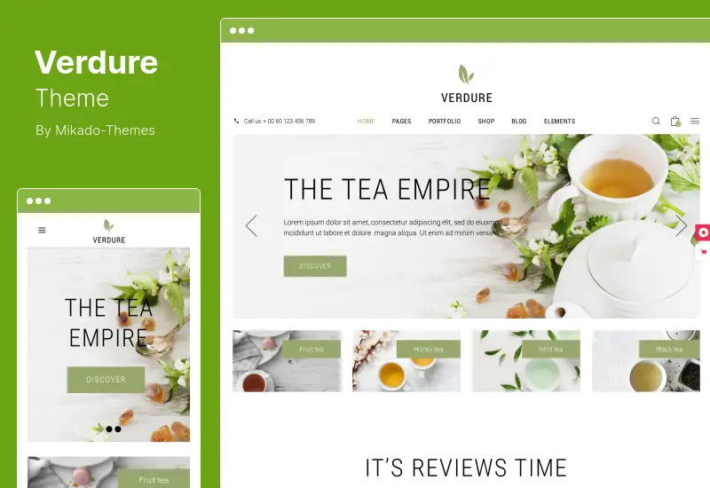 Verdure Theme - Organic Tea Shop WordPress Theme