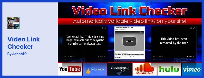 Video Link Checker Plugin - Broken Videos URL Detecting Plugin