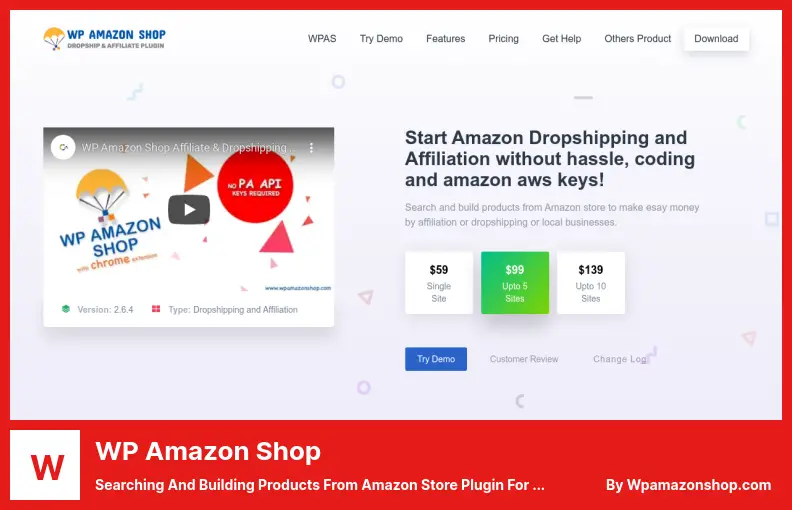 WP Amazon Shop Plugin - Searching And Building Products from Amazon Store Plugin for WordPress