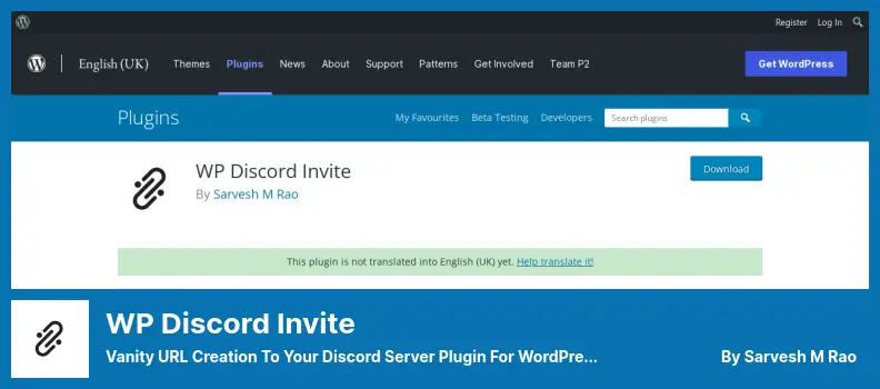WP Discord Invite Plugin - Vanity URL Creation to Your Discord Server Plugin For WordPress