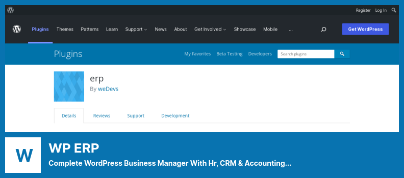 WP ERP Plugin - Complete WordPress Business Manager With Hr, CRM & Accounting Systems for Small Businesses