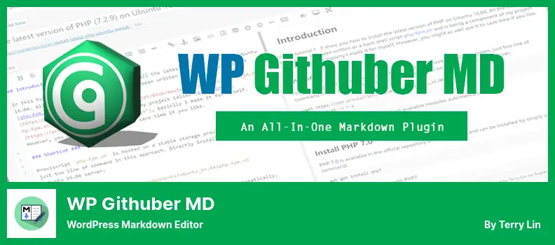 WP Githuber MD Plugin - WordPress Markdown Editor