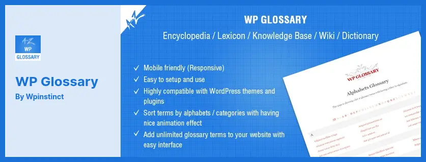 WP Glossary Plugin - Create a Glossary of Terms for Encyclopedia, Lexicon, Knowledge Base, Wiki & Dictionary