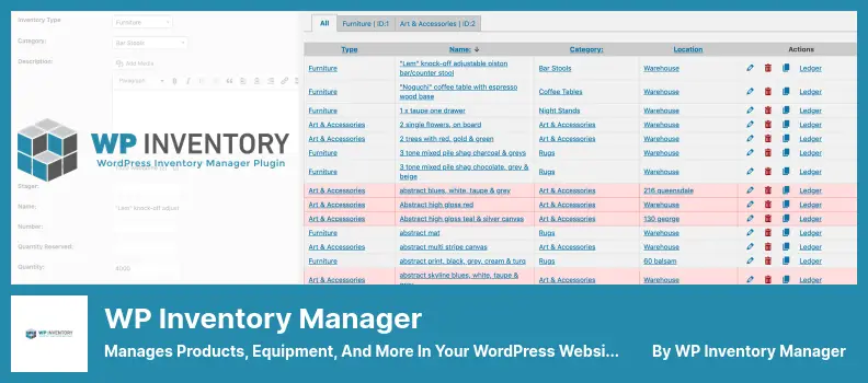 WP Inventory Manager Plugin - Manages Products, Equipment, and More in Your WordPress Website