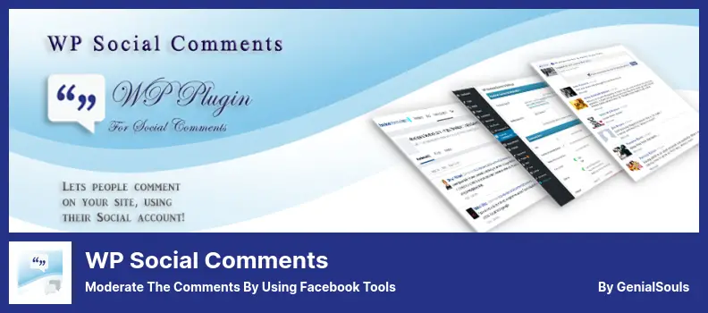 WP Social Comments Plugin - Moderate The Comments By Using Facebook Tools