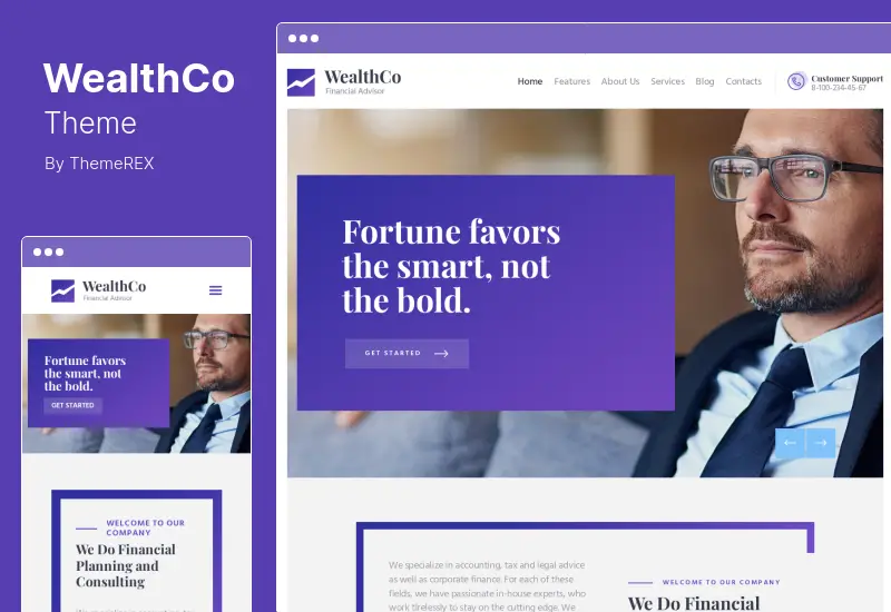 WealthCo Theme - A Fresh Business  Financial Consulting WordPress Theme