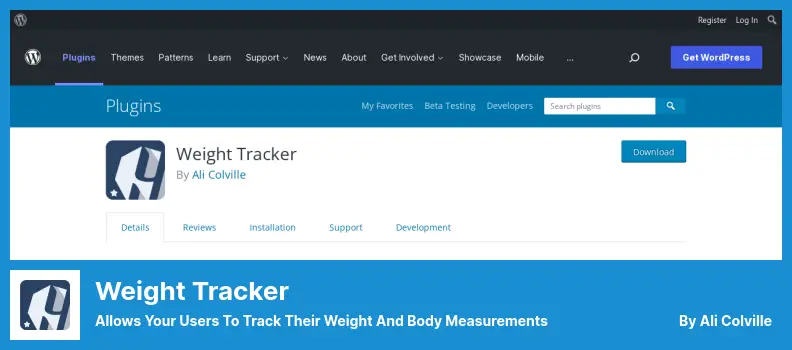 Weight Tracker Plugin - Allows Your Users to Track Their Weight and Body Measurements