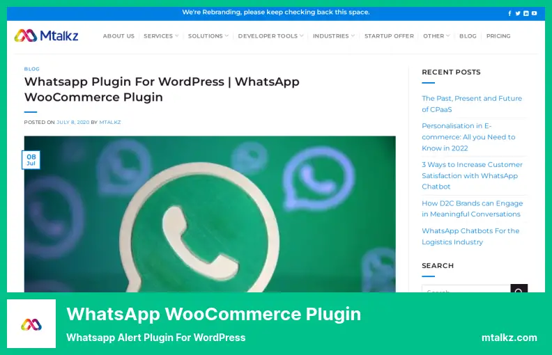 WhatsApp WooCommerce Plugin Plugin - Whatsapp Alert Plugin For WordPress