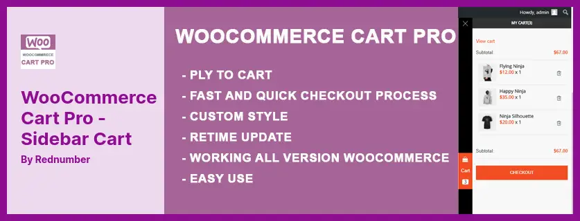 WooCommerce Cart Pro Plugin - The User Can See The All Cart Detail in Sidebar