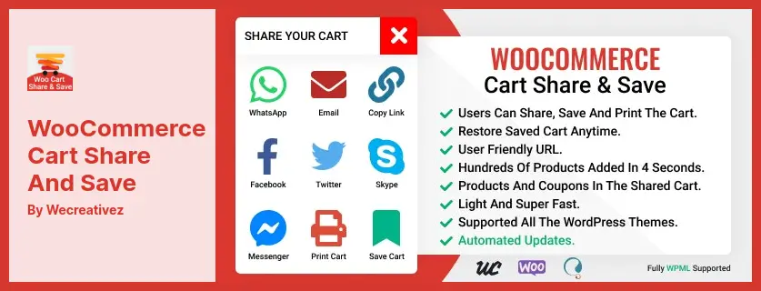 WooCommerce Cart Share and Save Plugin - Extends The Possibilities of WooCommerce