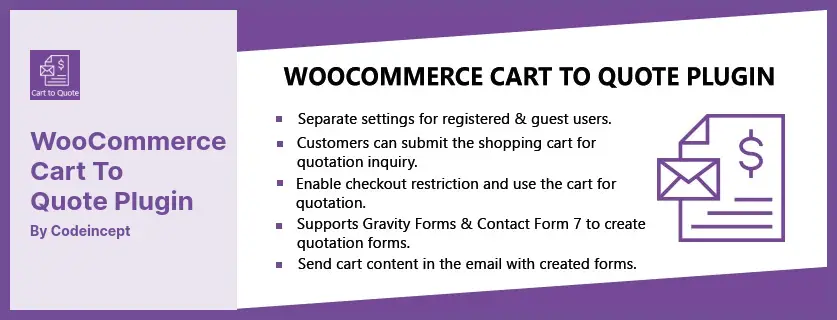 WooCommerce Cart To Quote Plugin - Allows Store Owners to Enable Quotation Inquiry