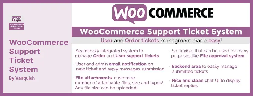 WooCommerce Support Ticket System Plugin - User And Order Support Tickets Manager Plugin For WordPress