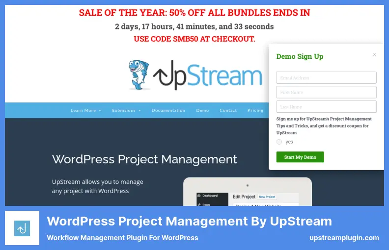 WordPress Project Management by UpStream Plugin - Workflow Management Plugin For WordPress