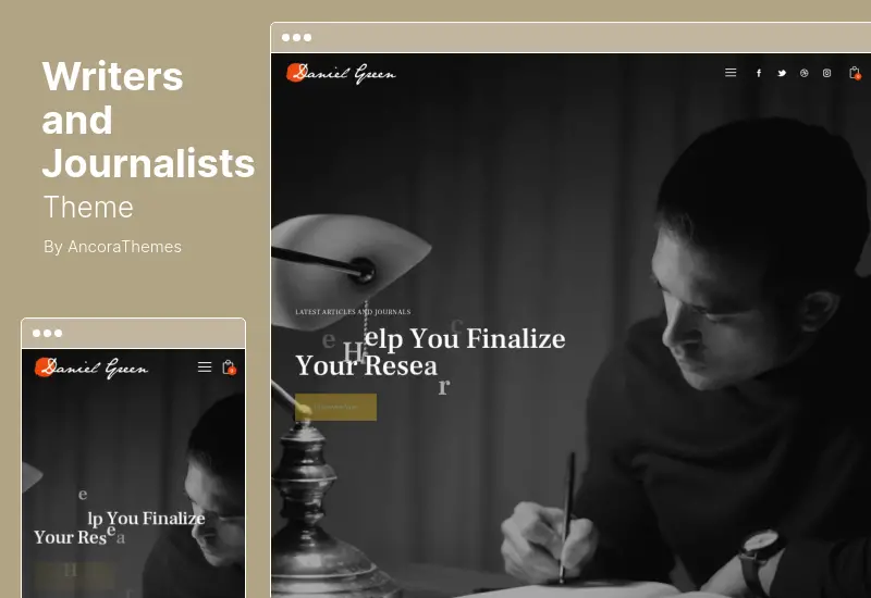 Writers and Journalists Blog Theme - Blog for Writers and Journalists WordPress Theme