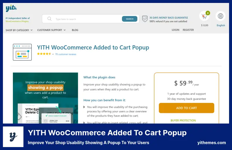YITH WooCommerce Added to Cart Popup Plugin - Improve Your Shop Usability Showing a Popup to Your Users