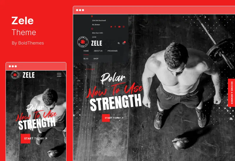 Zele Theme - Fitness Gym Sports WordPress Theme