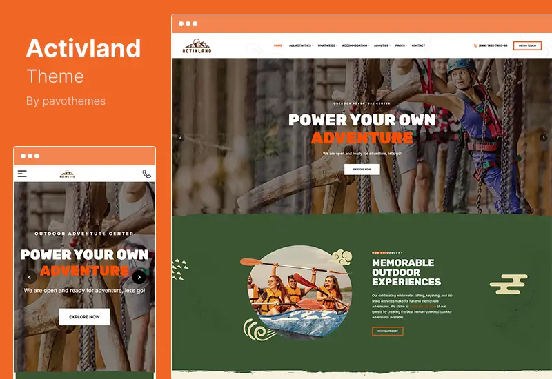 Activland Theme - Outdoor Activities WordPress Theme