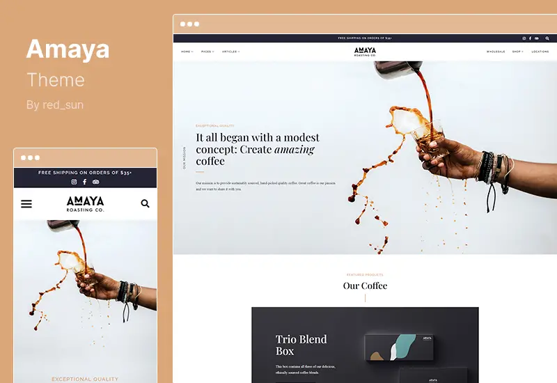 Amaya Theme - Coffee Shop WordPress Theme