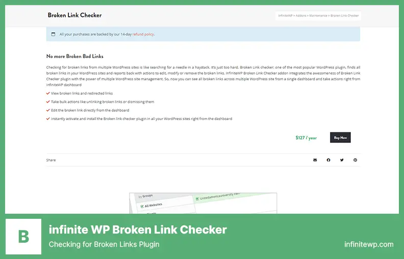 Infinite WP Broken Link Checker Plugin - Checking for Broken Links Plugin