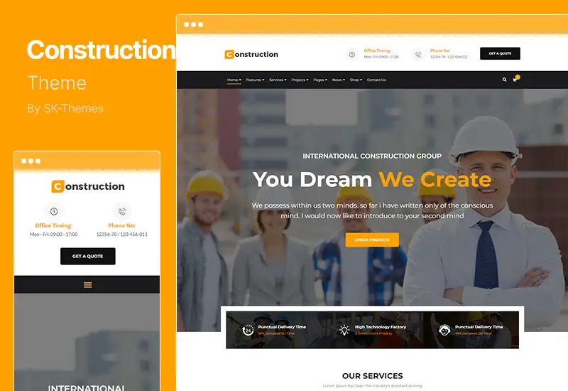 Construction Theme - Building Business Renovation WordPress Theme
