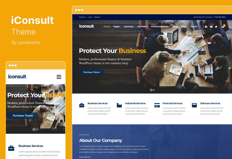 iConsult Theme - Business, Financial Consulting WordPress Theme