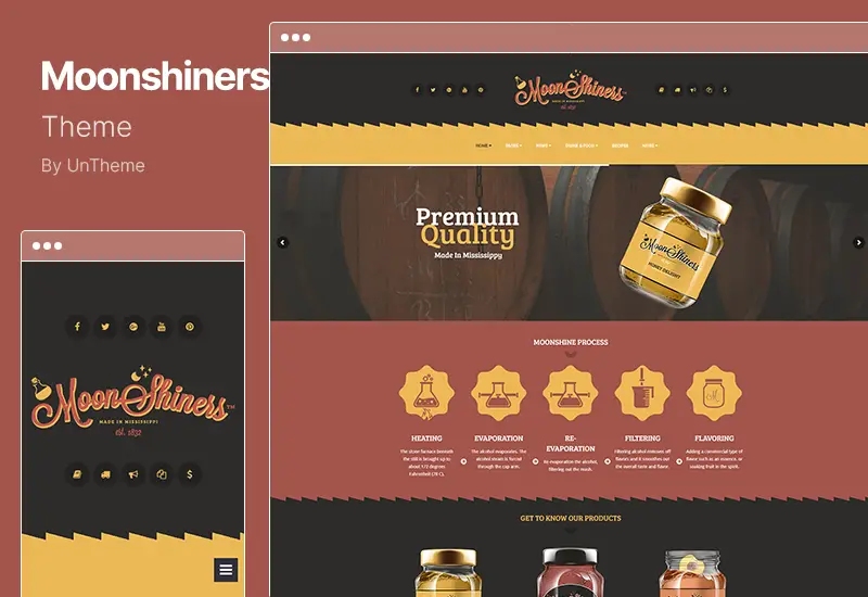 Moonshiners Theme - Distillery, Microbrewery Brewpub WordPress Theme
