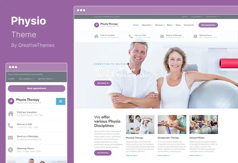 Physio Theme - Physical Therapy Medical Clinic WordPress Theme