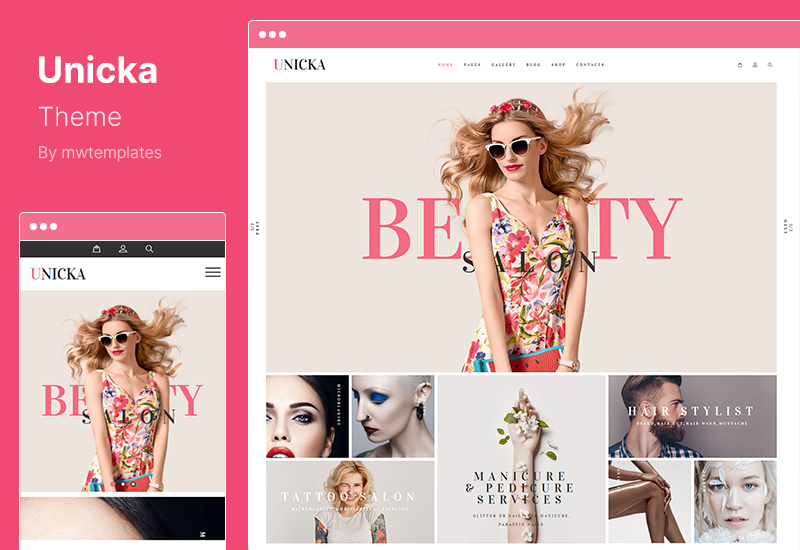 Unicka Theme - Hair Styling  Beauty Salon WordPress Theme