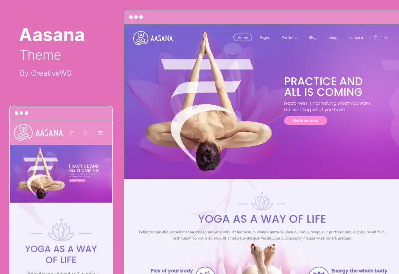 Aasana Theme - Health and Yoga WordPress Theme