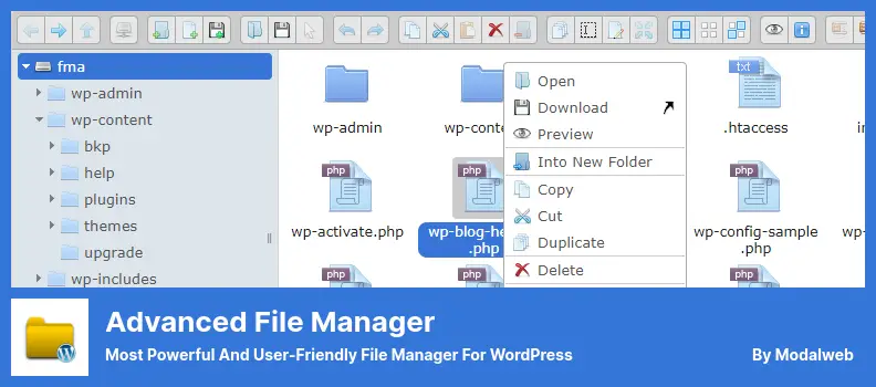 Advanced File Manager Plugin - Most Powerful and User-Friendly File Manager for WordPress