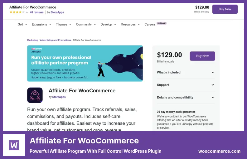 Affiliate for WooCommerce Plugin - Powerful Affiliate Program With Full Control WordPress Plugin
