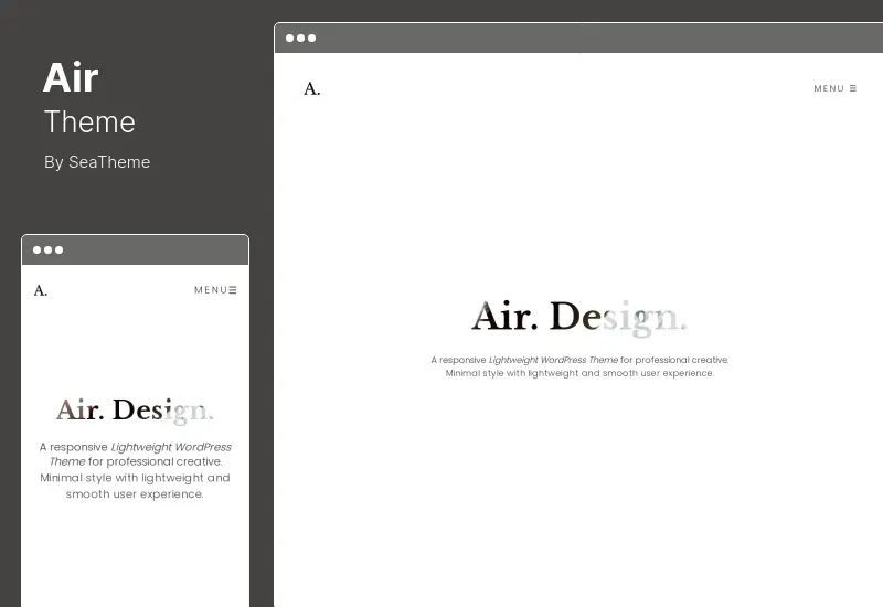 Air Theme - Portfolio WordPress Theme