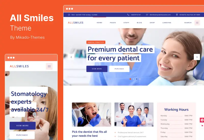 AllSmiles Theme - Dentist WordPress Theme
