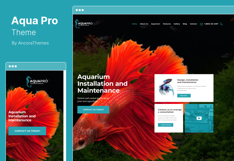 AquaPro Theme - Aquarium Installation and Maintanance Services WordPress Theme