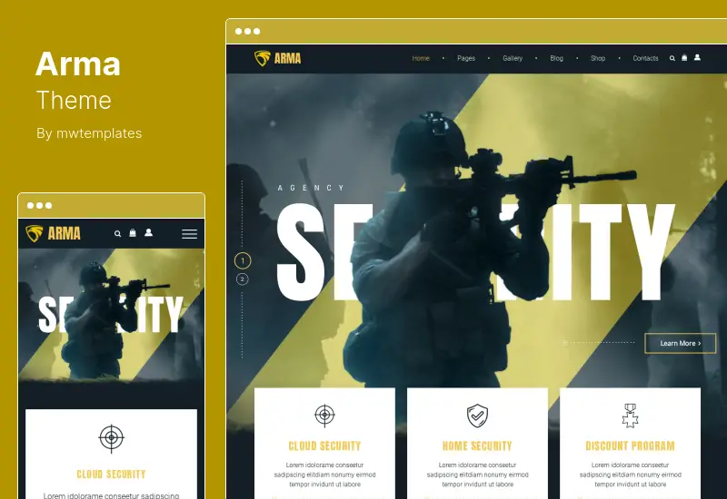 Arma Theme - Military Service WordPress Theme
