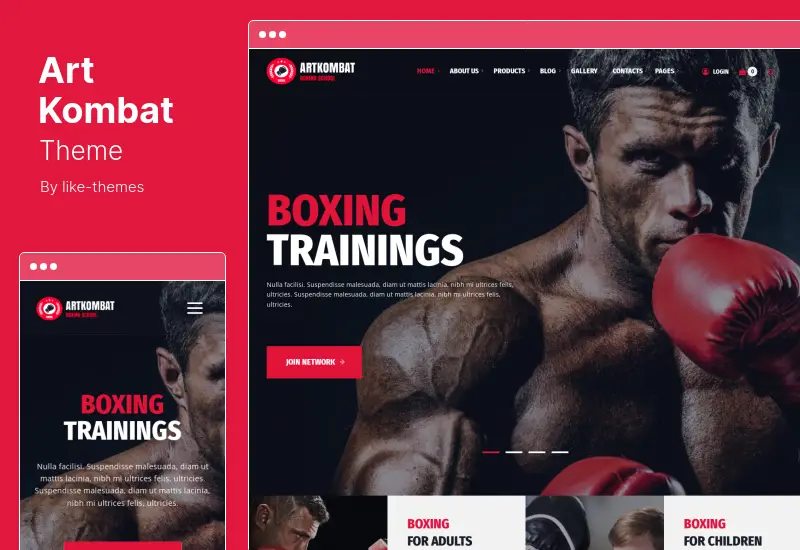ArtKombat Theme - Boxing School and Martial Arts WordPress Theme