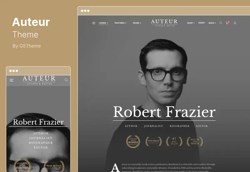 Auteur Theme - WordPress Theme for Authors and Publishers