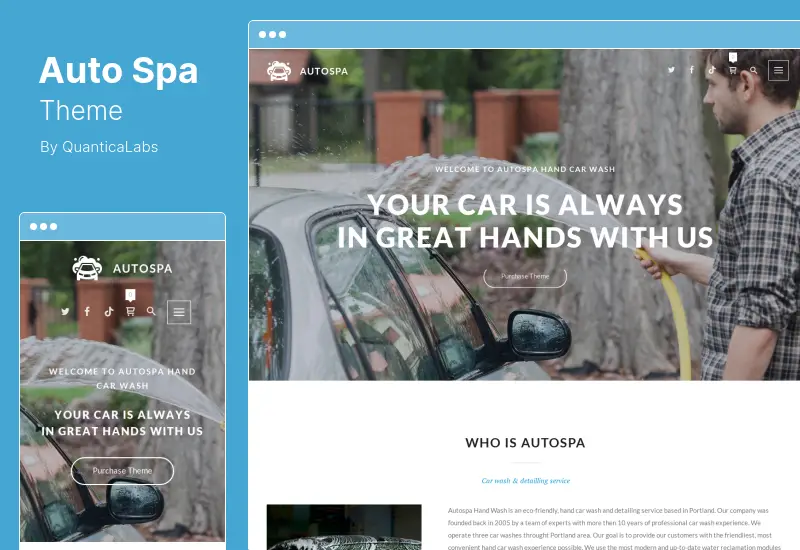 Auto Spa Theme - Car Wash WordPress Theme