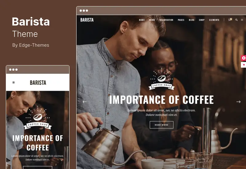Barista Theme - Modern WordPress Theme for Cafes, Coffee Shops and Bars