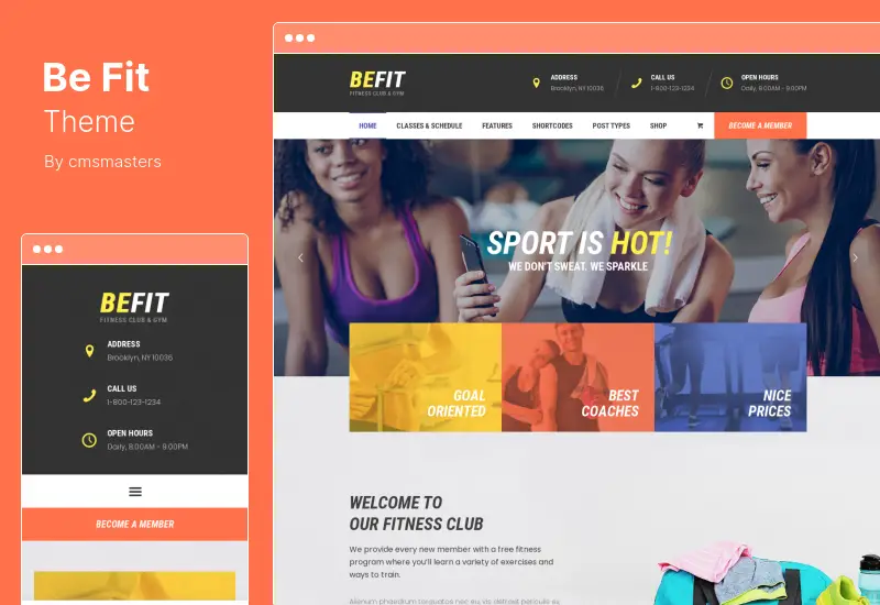 Be Fit Theme - WordPress Theme for Gym, Yoga & Fitness Centers